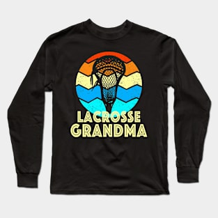 Lacrosse Grandma Vintage Sunset Long Sleeve T-Shirt
